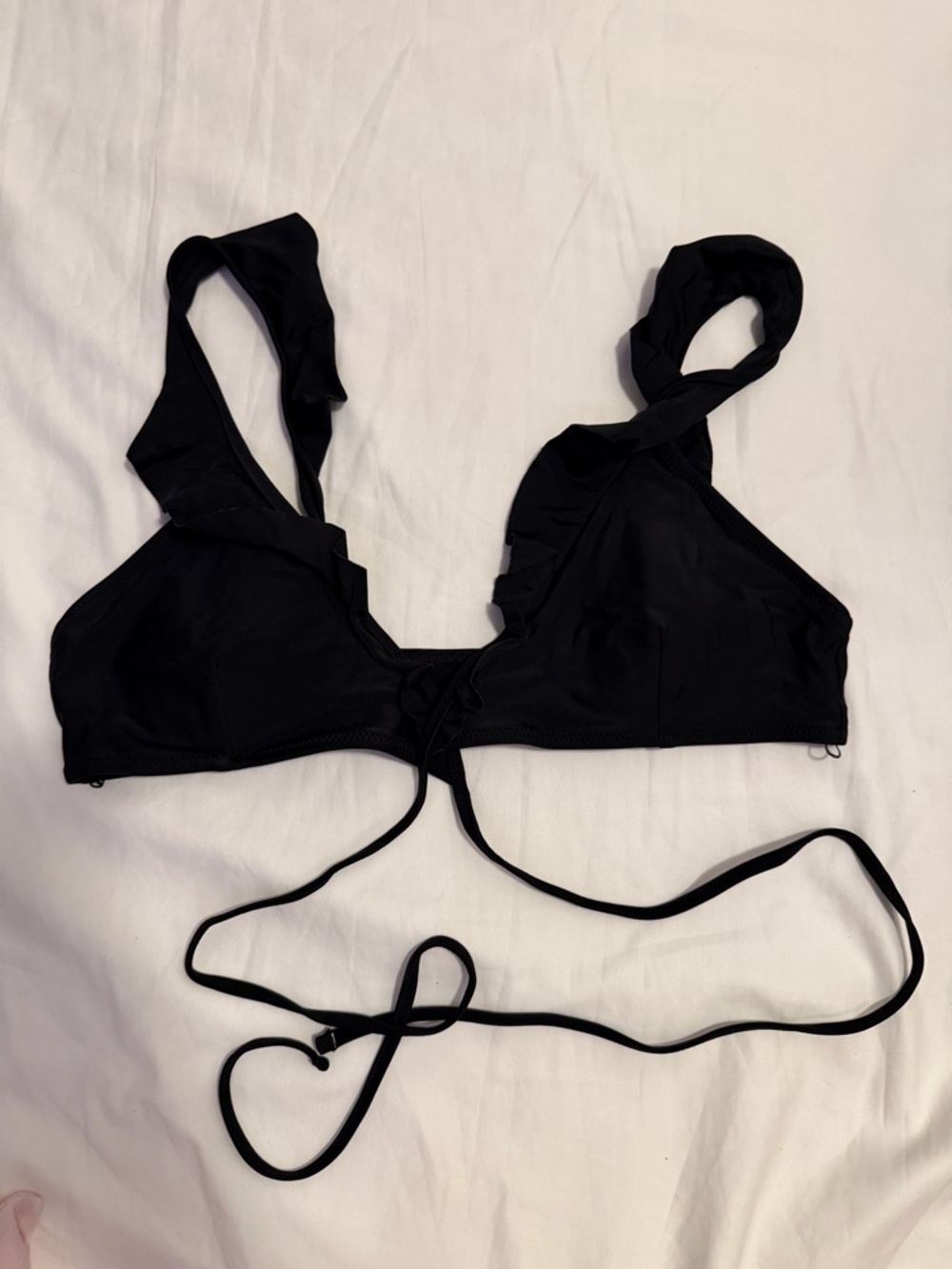 aerie Black Strapless Bikini Top